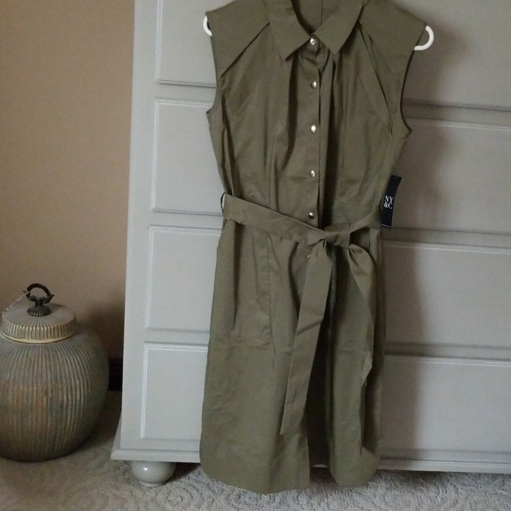 Khaki green dress medium